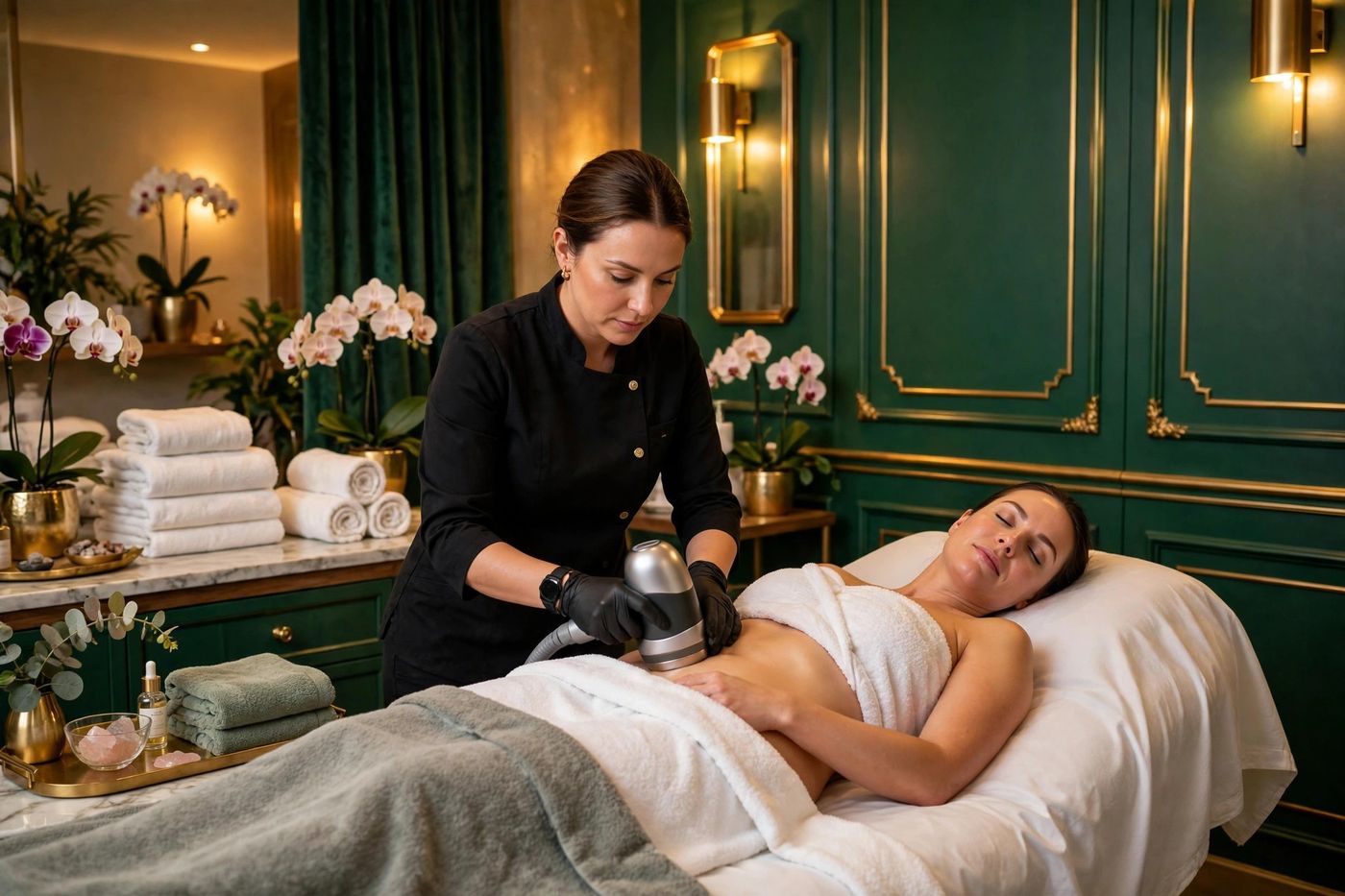 Non-surgical body contouring treatment at Eureka Body Care and Spa in New York City