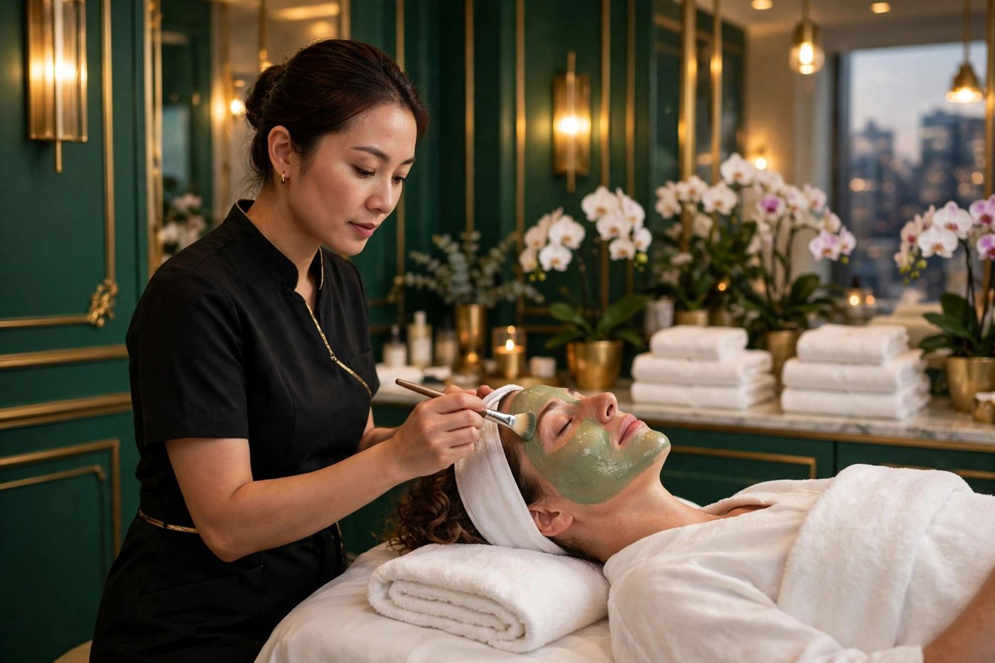 Facial treatment at Eureka Body Care and Spa in New York City