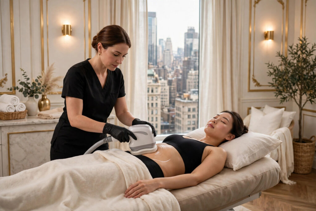 Fat Freeze EMSculpt NYC treatment at Eureka Body Care & Spa in Midtown NYC