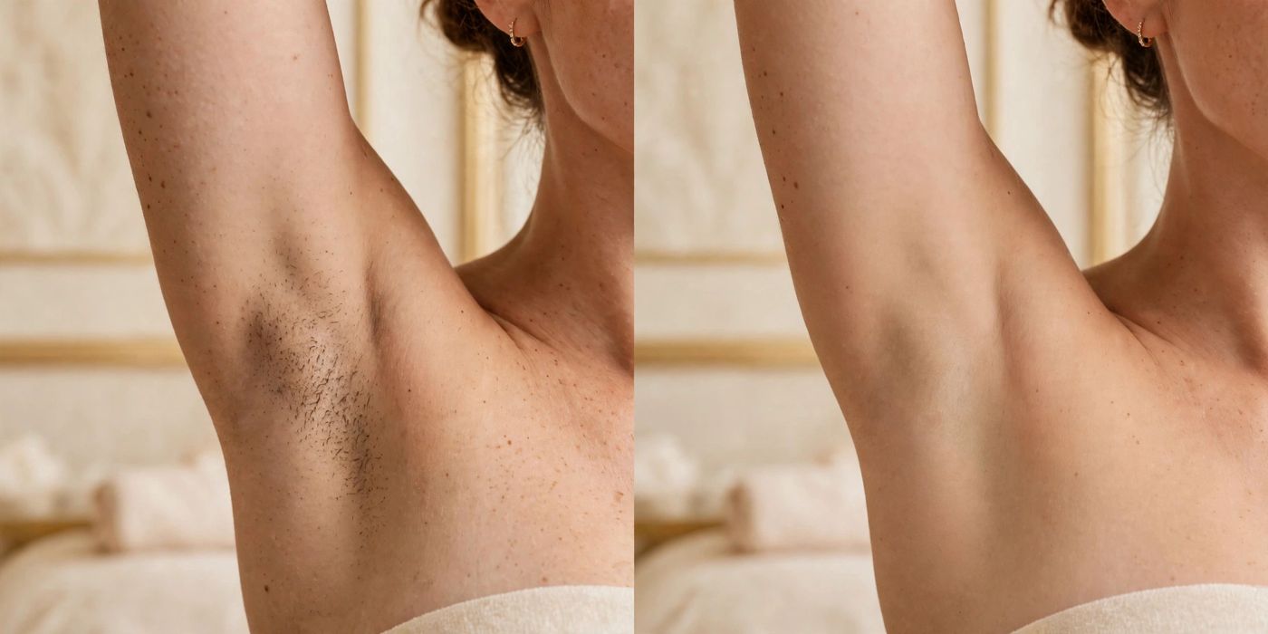 Laser hair removal before and after smooth skin results in NYC at Eureka Body Care & Spa