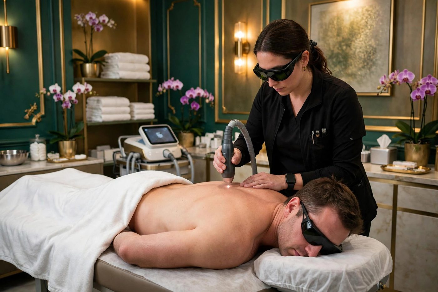 Laser hair removal for men at Eureka Body Care and Spa in New York City