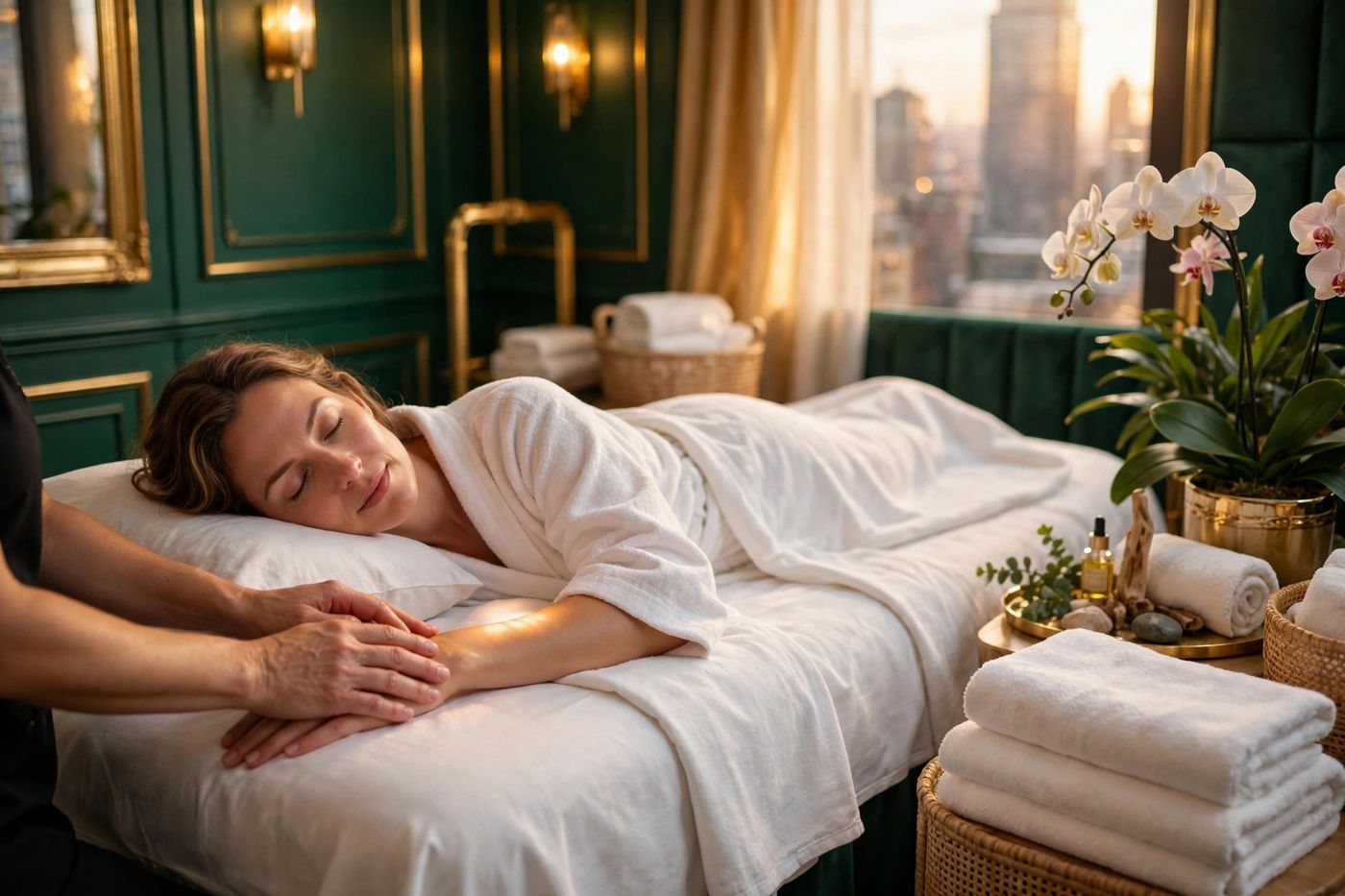 Full-body lymphatic drainage treatment at Eureka Body Care and Spa NYC