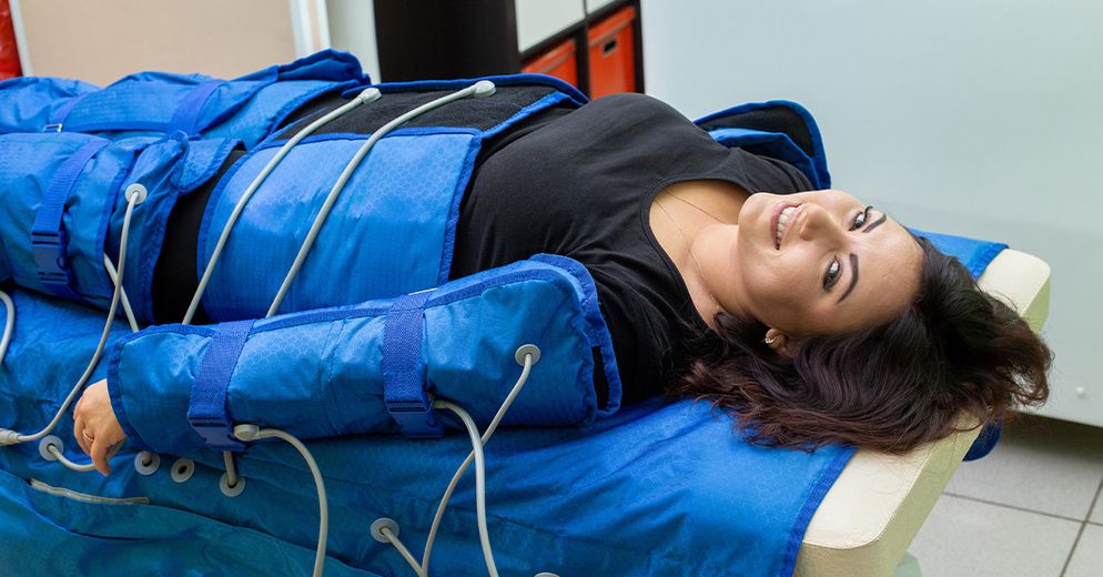 Lymphatic drainage machine treatment at Eureka Body Care & Spa