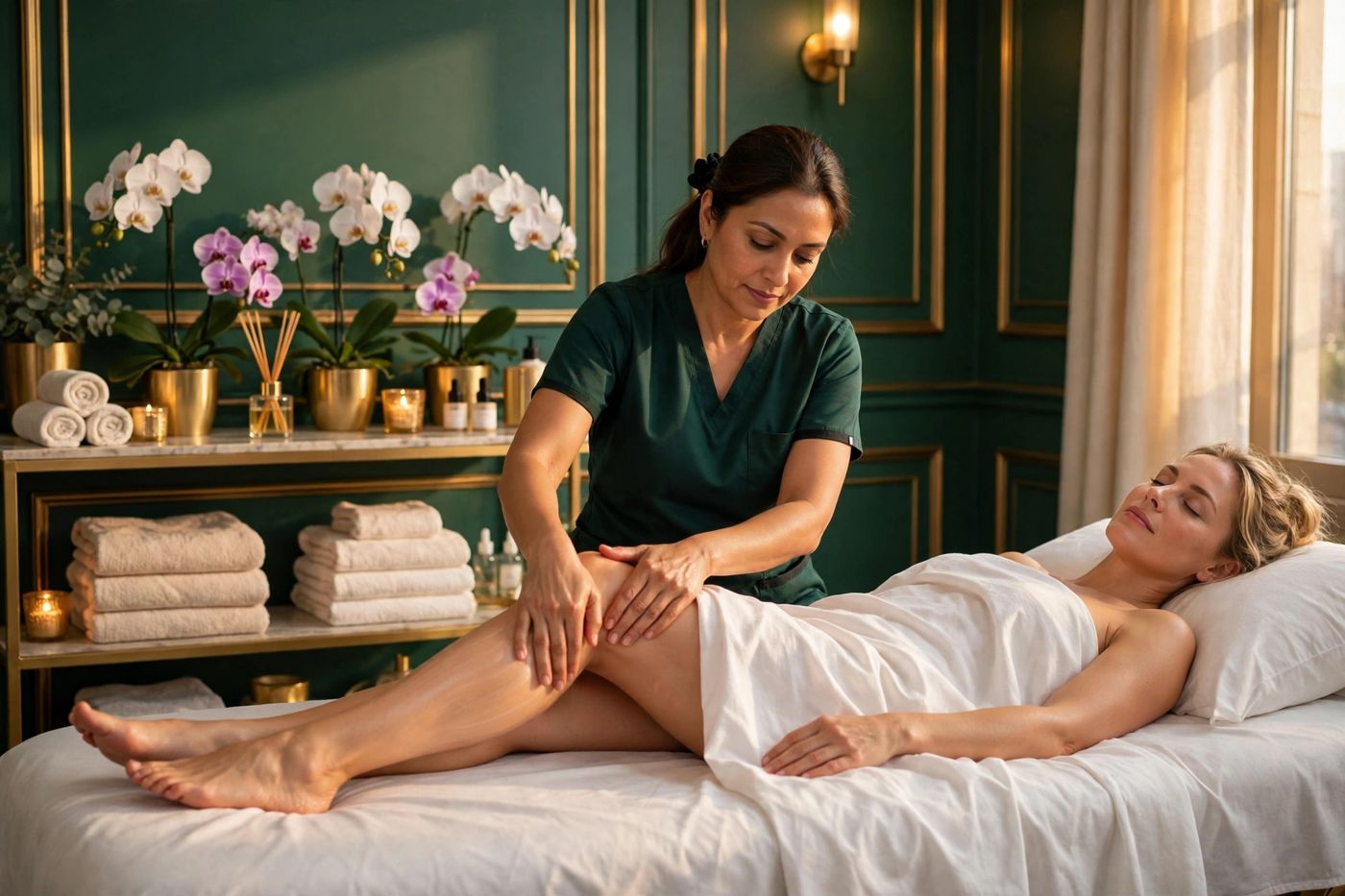 Lymphatic drainage massage at Eureka Body Care and Spa in New York City