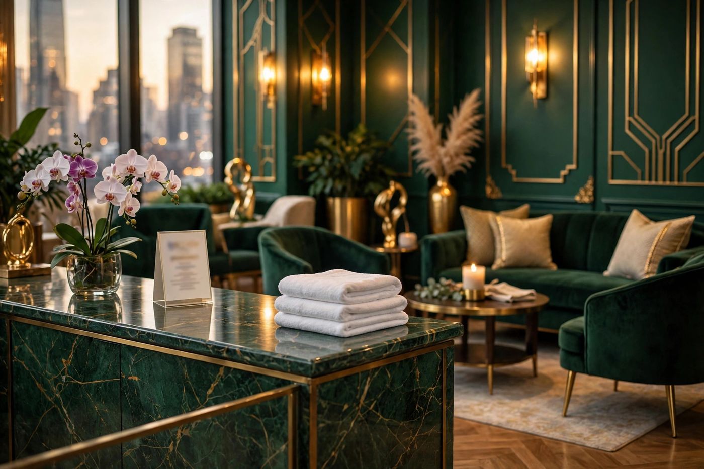 Eureka Body Care and Spa lounge in Midtown Manhattan