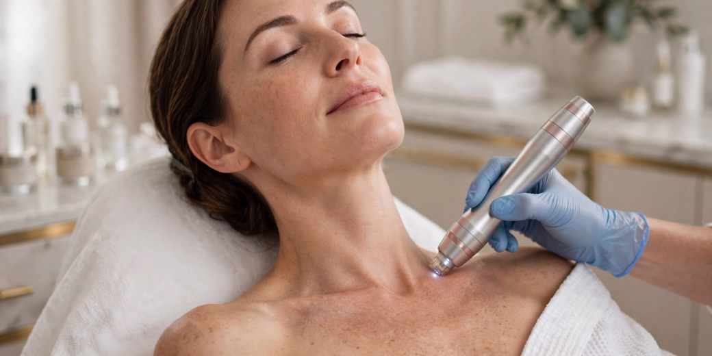 RF decollete skin tightening at Eureka Body Care & Spa