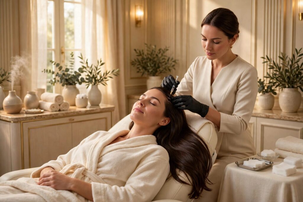 PRP hair restoration NYC treatment at Eureka Body Care & Spa in Midtown NYC