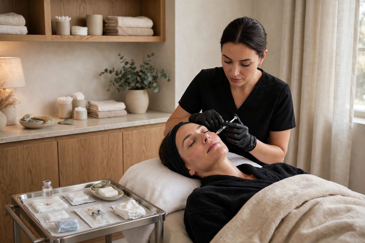 Sculptra treatment session at Eureka Body Care and Spa NYC